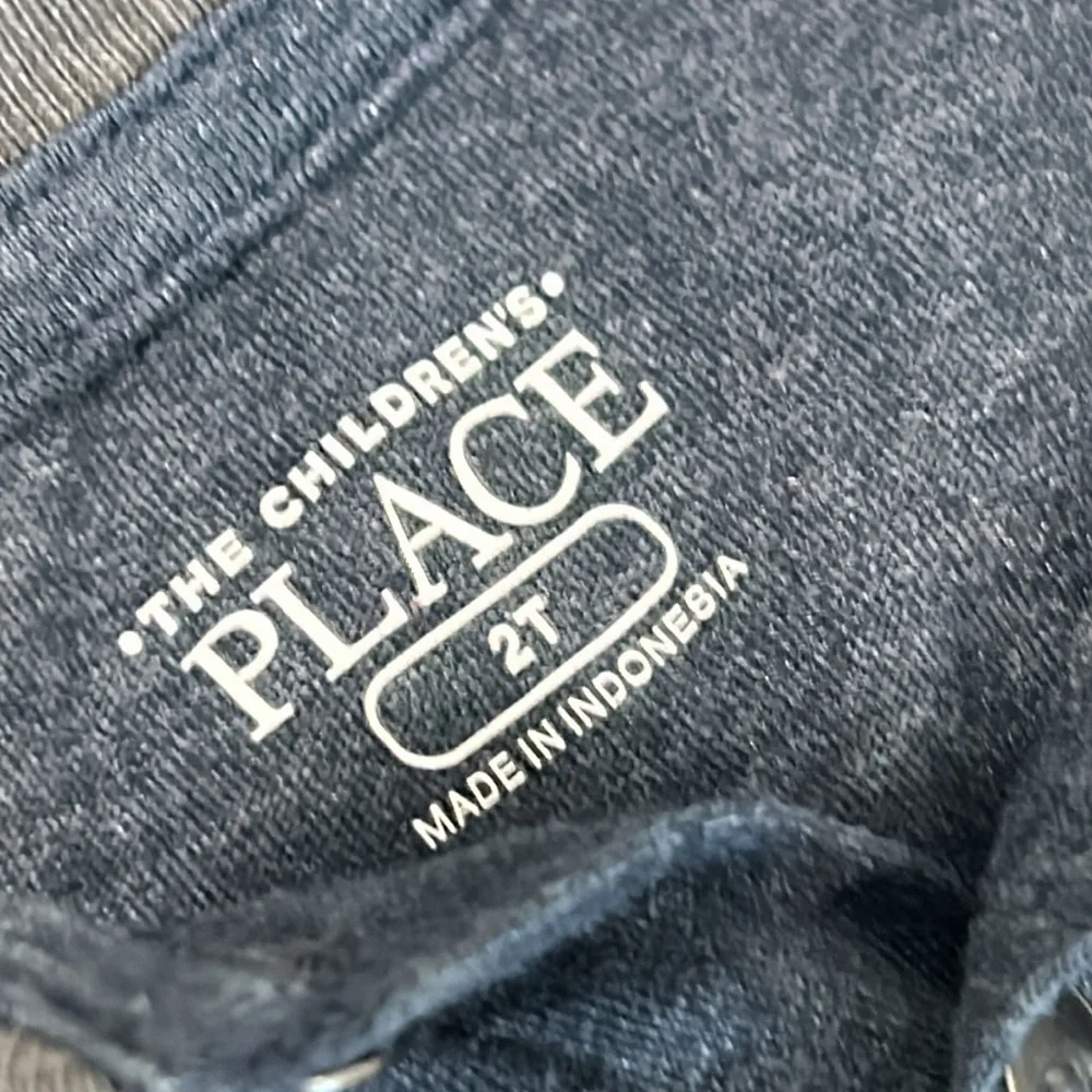 The Children's Place Long Sleeve Blue and Gray Henley Tee